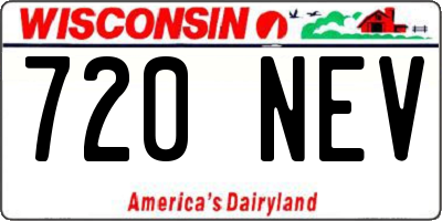 WI license plate 720NEV