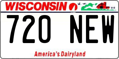WI license plate 720NEW