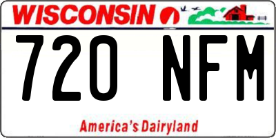 WI license plate 720NFM