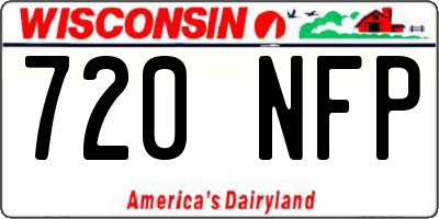 WI license plate 720NFP
