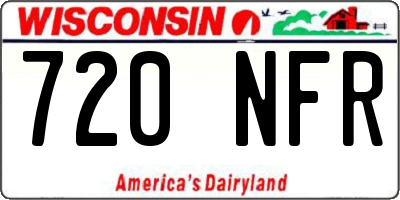 WI license plate 720NFR