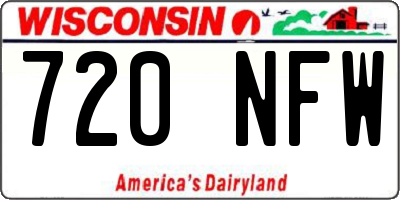 WI license plate 720NFW