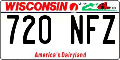 WI license plate 720NFZ