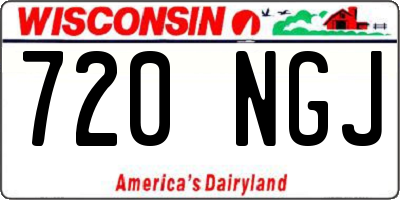WI license plate 720NGJ