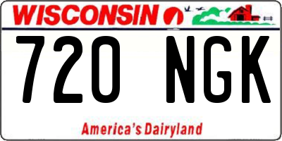 WI license plate 720NGK