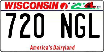WI license plate 720NGL