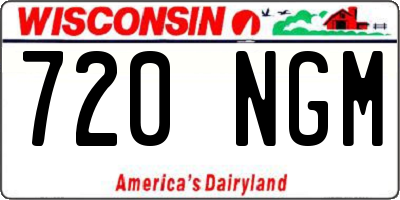 WI license plate 720NGM