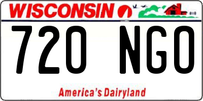 WI license plate 720NGO