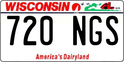 WI license plate 720NGS