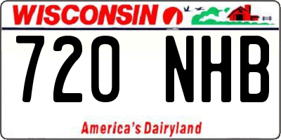 WI license plate 720NHB