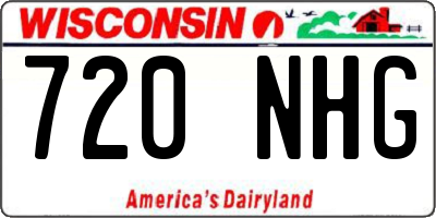 WI license plate 720NHG