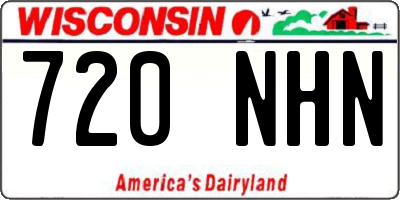 WI license plate 720NHN