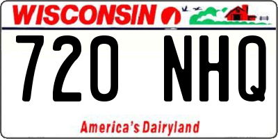 WI license plate 720NHQ