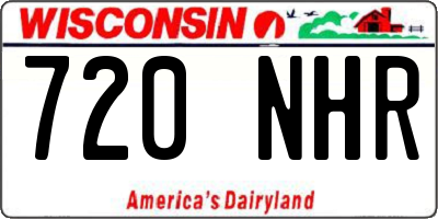 WI license plate 720NHR