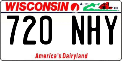 WI license plate 720NHY