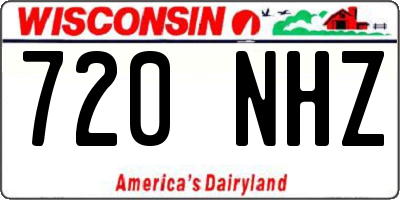 WI license plate 720NHZ