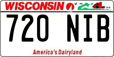 WI license plate 720NIB