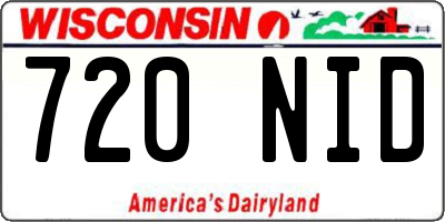 WI license plate 720NID