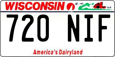 WI license plate 720NIF