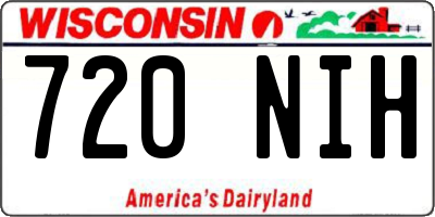 WI license plate 720NIH