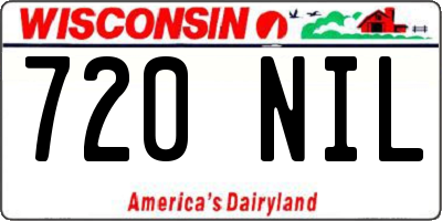 WI license plate 720NIL