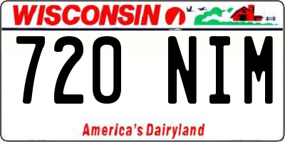 WI license plate 720NIM