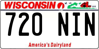 WI license plate 720NIN