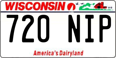 WI license plate 720NIP