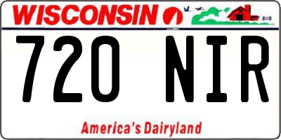 WI license plate 720NIR