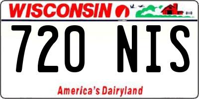 WI license plate 720NIS