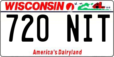 WI license plate 720NIT