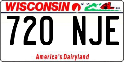 WI license plate 720NJE