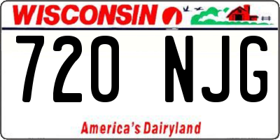 WI license plate 720NJG