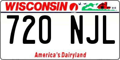 WI license plate 720NJL