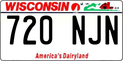 WI license plate 720NJN