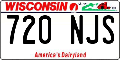 WI license plate 720NJS