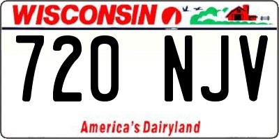 WI license plate 720NJV