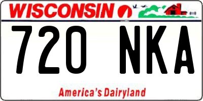 WI license plate 720NKA