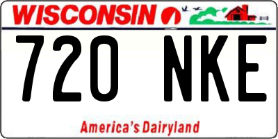 WI license plate 720NKE