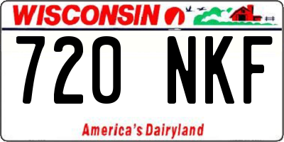 WI license plate 720NKF