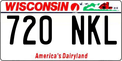WI license plate 720NKL