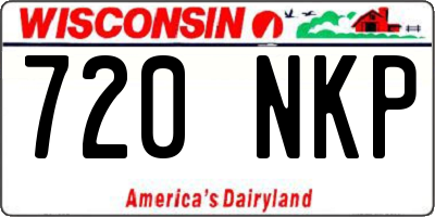 WI license plate 720NKP