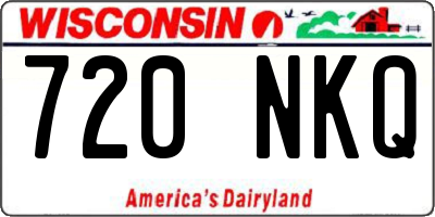 WI license plate 720NKQ