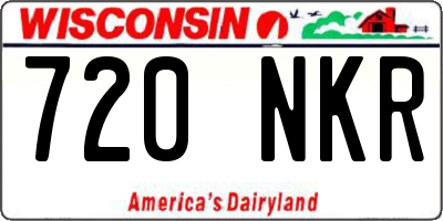 WI license plate 720NKR