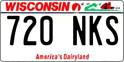 WI license plate 720NKS