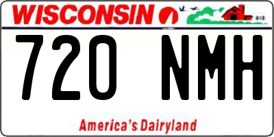 WI license plate 720NMH