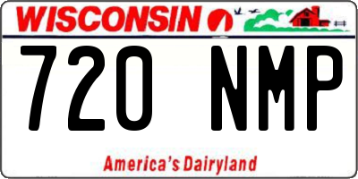 WI license plate 720NMP