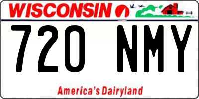 WI license plate 720NMY