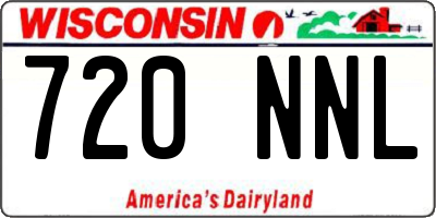 WI license plate 720NNL