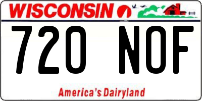 WI license plate 720NOF